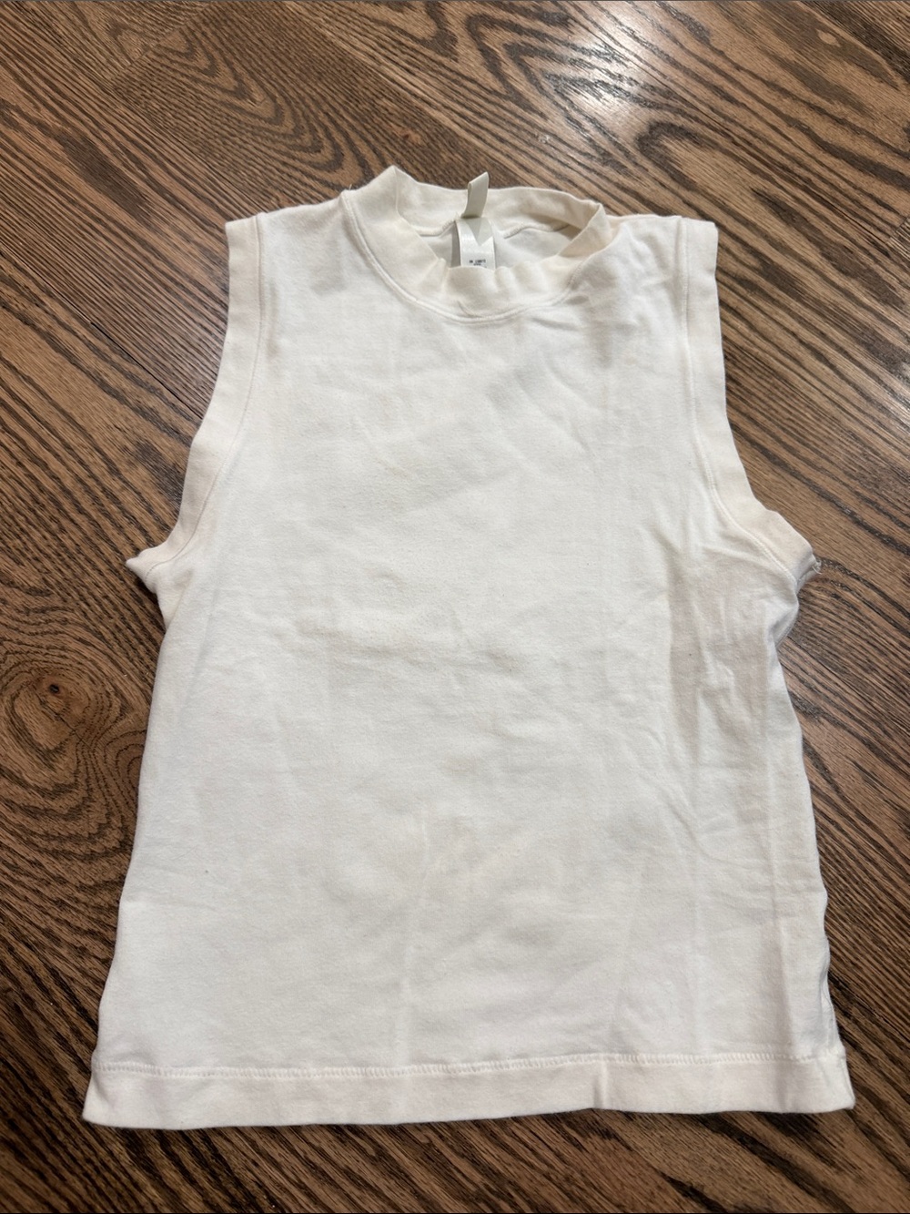 Skims white  Sleeveless Mock Neck Top